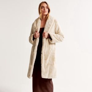 Abercrombie long length fur coat